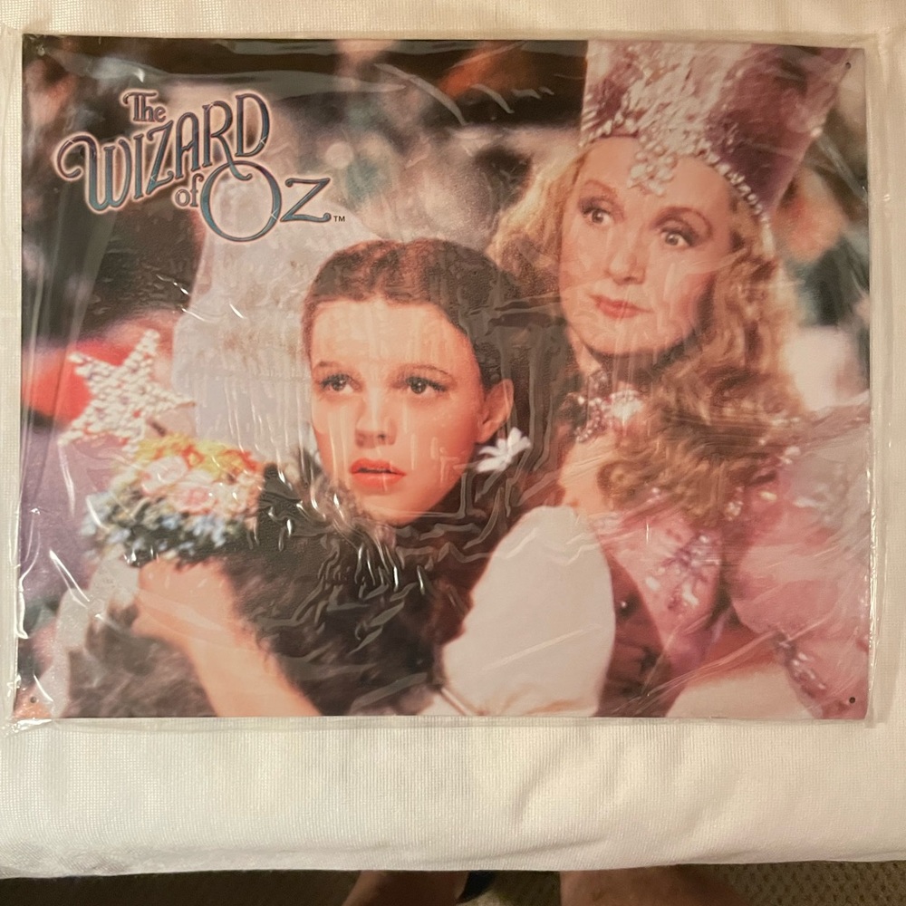 Wizard of Oz picture of Dorothy and Glenda on tin